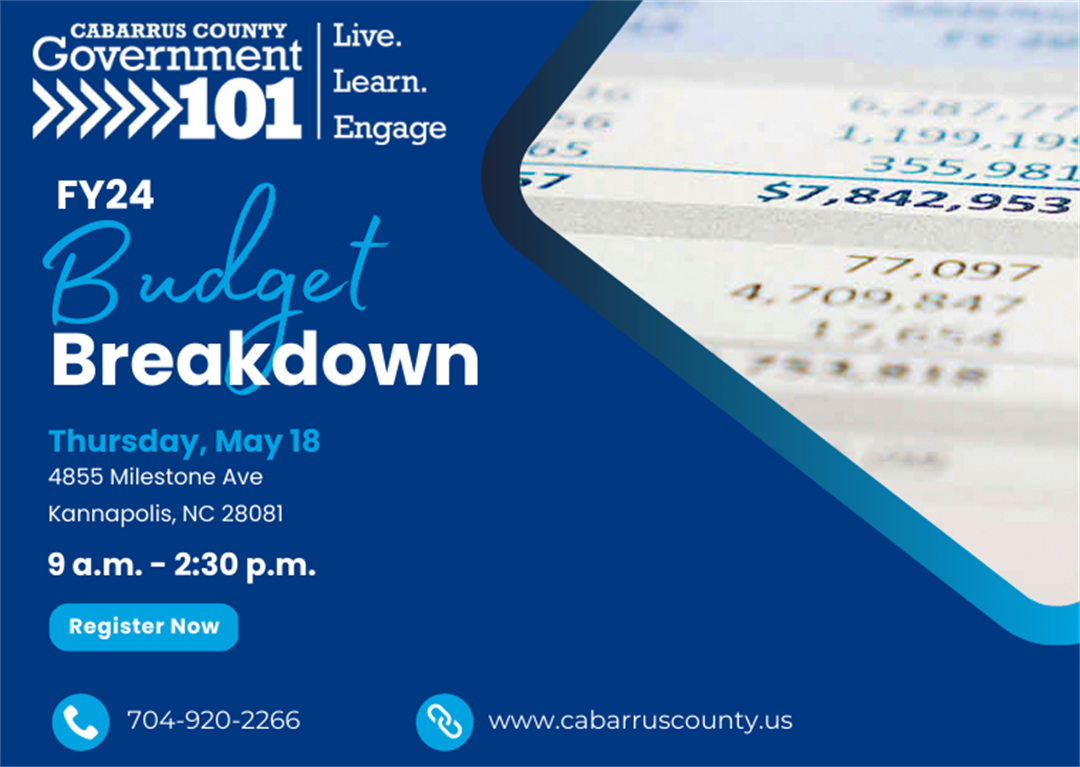 Gov 101 FY24 Budget Breakdown Cabarrus County